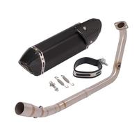 DMLHL Silenziatore terminale Moto S&istema di Scarico Anteriore Tubo di Collegamento con Silenziatore per Y&amaha YZF R15 R125 V3 V4 MT15 MT-15 MT125 2020 2021(Type L)