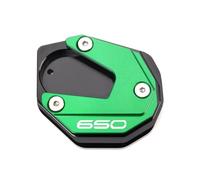DMLHL Supporto per Il Piede Parti CNC per Moto Piastra Laterale Allargata Supporto per Piede per K&awasaki Z650 per Ninja650 Z650 RS 2017-2025(Green)