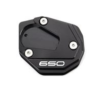 DMLHL Supporto per Il Piede Parti CNC per Moto Piastra Laterale Allargata Supporto per Piede per K&awasaki Z650 per Ninja650 Z650 RS 2017-2025(Nero)