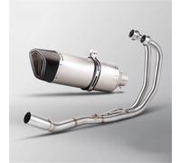 DMLHL Tubo di Collegamento Marmitta Centrale Racing Line per Scarico Completo per Moto per Y&amaha R3 R25 MT05 MT03(Style 2)