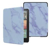 DMLuna Case for 7" Kindle Paperwhite (12th Generation) 2024 Model:SA569P / Kindle Colorsoft Signature Edition (1st Gen), PU Leather, Lightweight Water-Safe Cover with Auto Sleep Wake, Marble Purple