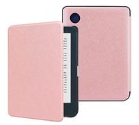 DMluna Custodia per Kobo Clara Colour/Clara BW/Clara 2E, Tolino Shine Colour/Shine 5/4 - Cover Protettiva Funzione Auto Wake/Sleep - Pelle Sintetica Premium, Antigraffio, Anticaduta, Oro Rosa