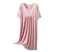 Dmmtot Camicie da notte e camicie da notte da donna camicie da notte per donne anziane camicia da notte maternità infermieristica camicia da notte vendita pizzo scollo a V camicia da notte manica