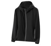 Dmmtot Giacche da uomo con protezione solare estiva, elasticizzata, leggera, a maniche lunghe, traspirante, con tasche con cerniera, felpa con cappuccio sottile di alta qualità, per attività