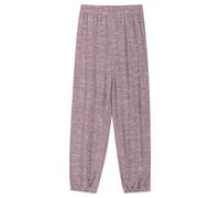 Dmmtot Pantaloni da jogging per bambini, casual, larghi, pantaloni harem per ragazze, pantaloni da ballo, comodi, morbidi, tinta unita, leggeri, pantaloni lunghi, estivi, età 1-10 anni, #01-viola, 5-6