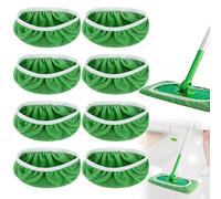 DMNQ 8 Pcs Pulizia Pavimenti Panni Cattura Polvere Ricariche Per Panni Lavabili Per Uso Umido e Secco Catturapolvere Riutilizzabili (Verde) Compatibili Con Swiffer Panni Catturapolvere