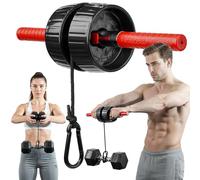 DMoose - Attrezzo per esercizi per avambraccio e presa della mano, 2 in 1, con impugnatura antiscivolo, corda in nylon di alta qualità, aiuta con tendinite del gomito e recupero del polso