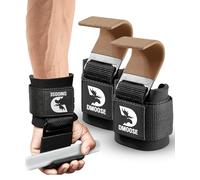 DMoose - Coppia di ganci per sollevamento pesi, per uomini e donne, in neoprene imbottito da 8 mm di spessore, stacchi da terra, powerlifting, barra per trazioni, sollevamenti, coprispalle (marrone