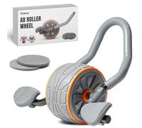 DMoose Fitness Ab Roller con supporto per i gomiti e 2 ginocchiere - Allenatore addominale per allenamento core - Attrezzatura perfetta per addominali a casa e in palestra - Rullo per uomini e donne