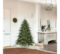Dmora Albero di Natale 150 cm Linz, Pino Artificiale, Albero Effetto Reale, Alberello Natalizio Extra folto, 124x124 h150 cm, Verde