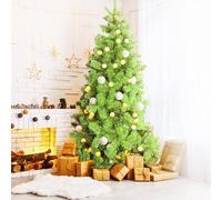 Dmora - Albero di Natale 180 cm Oslo, Pino artificiale, Albero effetto reale, Alberello natalizio extra folto, 101x101 h180 cm, Verde