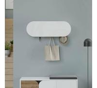 Dmora Appendiabiti Hestia, Attaccapanni, Portabiti Multiuso, Appendiabiti da Parete, 84x16 h29 cm, Bianco