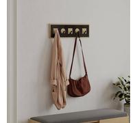 Dmora - Appendiabiti Isildur, Attaccapanni, Portabiti multiuso, Appendiabiti da parete, 54x2 h16 cm, Quercia