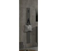 Dmora - Appendiabiti Mogale, Attaccapanni, Portabiti multiuso, Appendiabiti da parete, Made in Italy, 15x2h170 cm, Grigio e Antracite