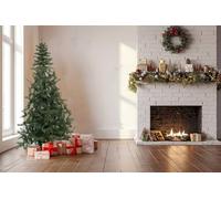 Dmora Àrbol de Navidad 120 cm Albigna, Pino Artificial, Árbol de efectos reales, Árbol de Navidad, Made in Italy, 60x60 h120 cm, Verde