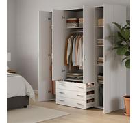 Dmora Armadio 4 Ante e 3 cassetti