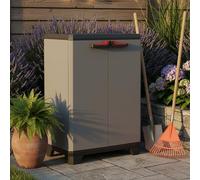 Dmora Armadio Basso Stilo, 1 Ripiano Regolabile, Grigio Scuro, 68x39x90 H Cm