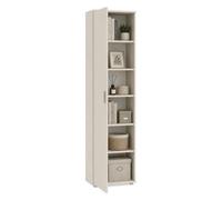 Dmora Armadio Multiuso 1 Anta Banfa 50x185h cm Beige Cashmere 5 Ripiani Un'anta, 6 Vani