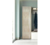 Dmora - Armadio multiuso 1 anta Fiordaliso, Mobile multiuso a 1 Anta, Scarpiera con ripiani, 100% Made in Italy, 50x30h182 cm, Rovere