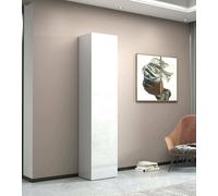 Dmora - Armadio Multiuso 1 antaZenone, Mobile Multiuso a 1 Anta, Guardaroba Multifunzione, 45x35h190 cm, Bianco