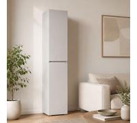 Dmora Armadio Multiuso 2 Ante Betulla 45x195h cm Grigio Chiaro 5 Ripiani 2 Ante, Gola per Apertura Ante Made in Italy