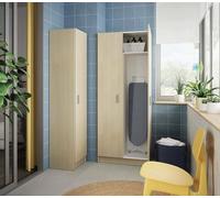 Dmora Armadio Multiuso 2 Ante Charleston, Mobile Scope, Scarpiera con Ripiani, Guardaroba Porta Scarpe, cm73x37h180 cm, Rovere, Legno ingegnerizzato