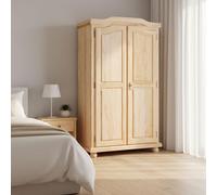 Dmora Armadio Multiuso 2 Ante Cologne 104x180h cm Marrone Rovere 4 Ripiani 6 Vani, 2 Ante