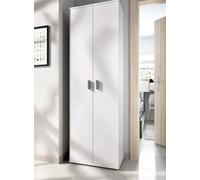 Dmora - Armadio multiuso Suretta, Mobile multifunzione portaoggetti, Guardaroba a 2 ante, 61x35h190 cm, Bianco