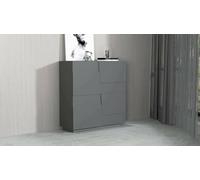 Dmora - Armadio multiuso 2 ante Zulimo, Mobile multifunzione, Armadietto a 2 ante, 120x44h126 cm, Antracite