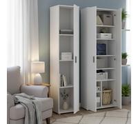 Dmora Armadio Multiuso Grande Cohagen 100x190h cm Bianco Modulabile 9 Ripiani, 3 Ante