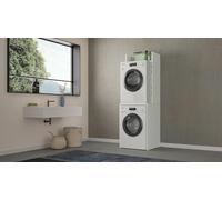 Dmora Armadio Multiuso Grande Rapino 58.00x195.00h cm Bianco 3 Ripiani Cassetti, Made in Italy