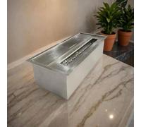 Dmora - Bruciatore Drodrígue, Fornello, Elemento riscaldante, Inceneritore, Made in Italy, 13x30 h9 cm, Argento