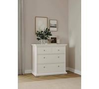 Dmora - Cassettiera Clairett, Settimino Multiuso, Comò Camera da Letto, Mobile con cassetti, 96x49 h87 cm, Bianco