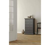 Dmora - Cassettiera Clementine, Settimino Multiuso, Comò Camera da Letto, Mobile con cassetti, 63x49 h105 cm, Grigio