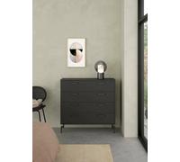 Dmora - Cassettiera Constance, Settimino multiuso, Comò camera da letto, Mobile con cassetti, 99x40 h96 cm, Nero