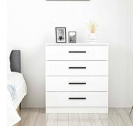Dmora - Cassettiera Elgafar, Settimino Multiuso, Comò Camera da Letto, Mobile con cassetti, 70x79 h42 cm, Bianco