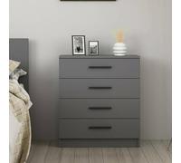 Dmora - Cassettiera Elgafar, Settimino Multiuso, Comò Camera da Letto, Mobile con cassetti, 70x79 h42 cm, Grigio Cenere