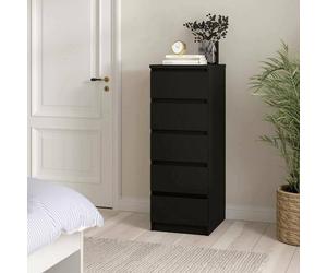 Dmora - Cassettiera Joelle, Settimino multiuso, Comò camera da letto, Mobile con cassetti, 50x40 h111 cm, Nero