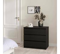 Dmora - Cassettiera Lilou, Settimino Multiuso, Comò Camera da Letto, Mobile con cassetti, 77x50 h68 cm, Nero