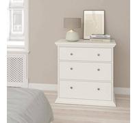 Dmora - Cassettiera Lorraine, Settimino Multiuso, Comò Camera da Letto, Mobile con cassetti, 86x52 h88 cm, Bianco