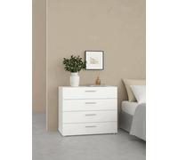 Dmora - Cassettiera Marinette, Settimino Multiuso, Comò Camera da Letto, Mobile con cassetti, 80x40 h68 cm, Bianco