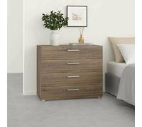 Dmora - Cassettiera Marinette, Settimino multiuso, Comò camera da letto, Mobile con cassetti, 80x40 h68 cm, Rovere