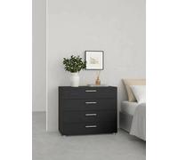Dmora - Cassettiera Marinette, Settimino Multiuso, Comò Camera da Letto, Mobile con cassetti, 80x40 h68 cm, Nero