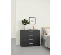 Dmora - Cassettiera Marinette, Settimino Multiuso, Comò Camera da Letto, Mobile con cassetti, 80x40 h68 cm, Nero