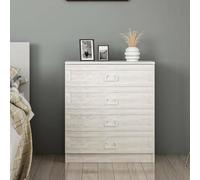 Dmora - Cassettiera Mothallah, Settimino Multiuso, Comò Camera da Letto, Mobile con cassetti, 72x77 h42 cm, Bianco