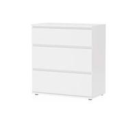 Dmora - Cassettiera Pomme, Settimino multiuso, Comò camera da letto, Mobile con cassetti, 77x40 h84 cm, Bianco
