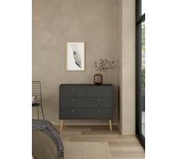Dmora - Cassettiera Tiffany, Settimino multiuso, Comò camera da letto, Mobile con cassetti, 99x39 h82 cm, Grigio