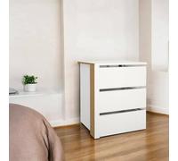 Dmora Cassettiera Valentine, Settimino Multiuso, Comò Camera da Letto, Mobile con cassetti, 57x55 h70 cm, Bianco