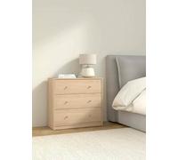 Dmora - Cassettiera Vivienne, Settimino Multiuso, Comò Camera da Letto, Mobile con cassetti, 72x30 h68 cm, Rovere