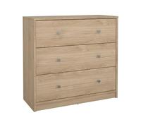 Dmora - Cassettiera Vivienne, Settimino Multiuso, Comò Camera da Letto, Mobile con cassetti, 72x30 h68 cm, Rovere